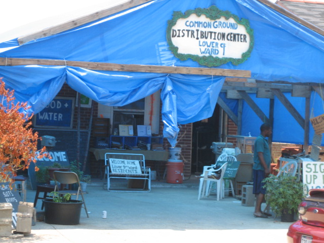 the common ground tent in the lower 9th ward